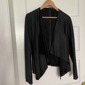 Zara Basics Fake Leather Wrap Jacket